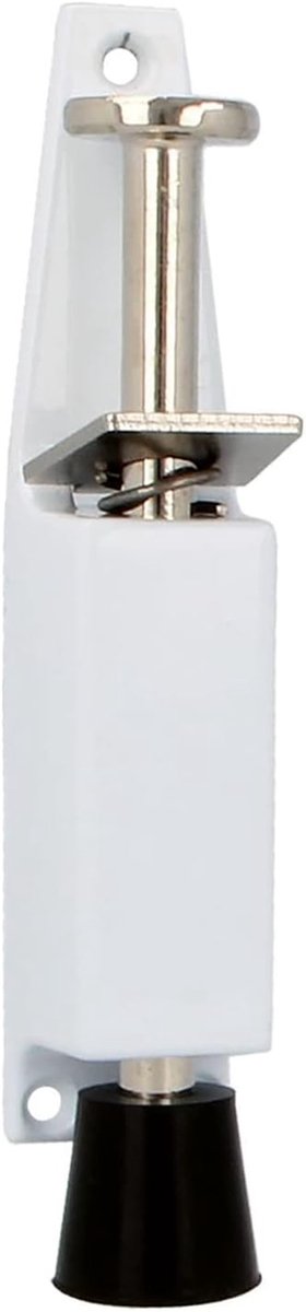 Voethouder Deur - Deurstopper - Deur Vastzetten - Anti-Slag Rubber - 120x25 mm - Wit