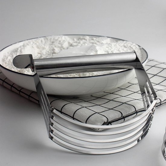 Deegmixer - Bakgereedschap - Bakken Maken - Roestvrij Staal - 13 cm Lengte - Zilver — afbeelding 3