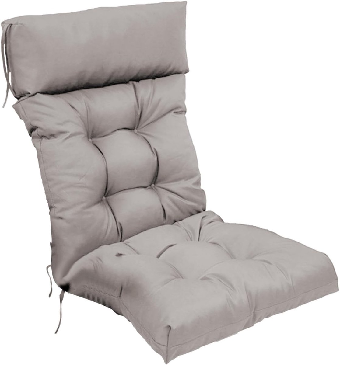 Schommelstoelkussen - Tuinstoelkussen met rugleuning - Buiten Ontspannen - Slijtvast UV-bestendig polyester - 125x55cm - Lichtgrijs