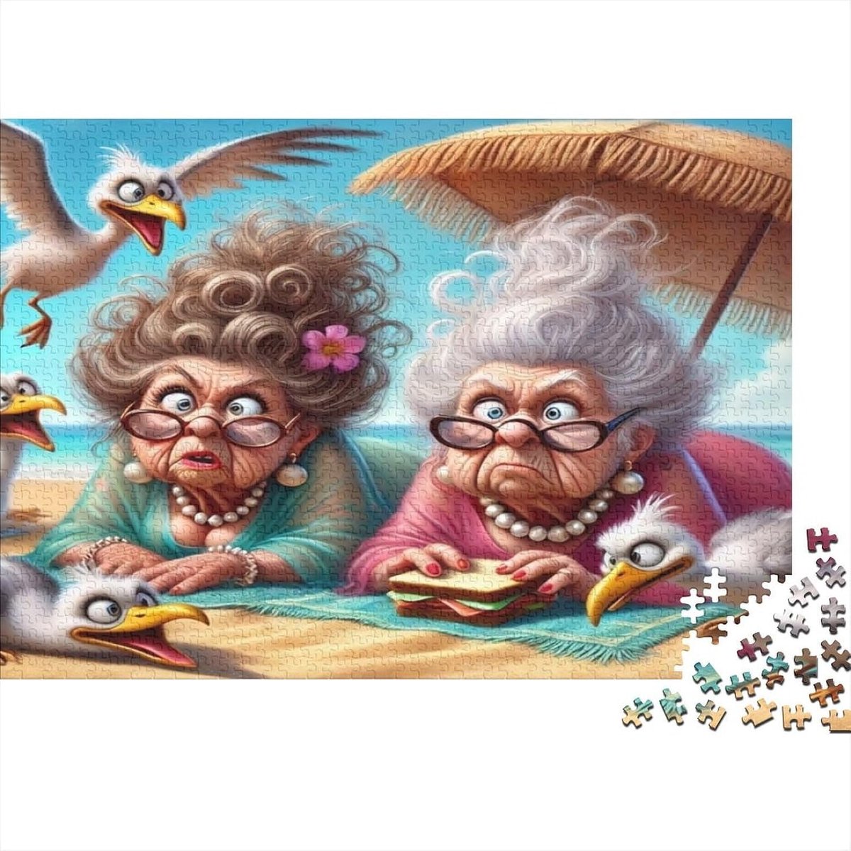 Strandpuzzel 1000 stukjes - Volwassen puzzel - Ontspanning thuis - Gerecycled materiaal - 70 x 50 cm - Stijl-5