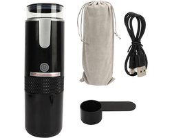 Draagbare Koffiezetter - Mini Koffiezetapparaat - Koffie Maken Onderweg - Segmentale Compressie Principe - 495g - Zwart