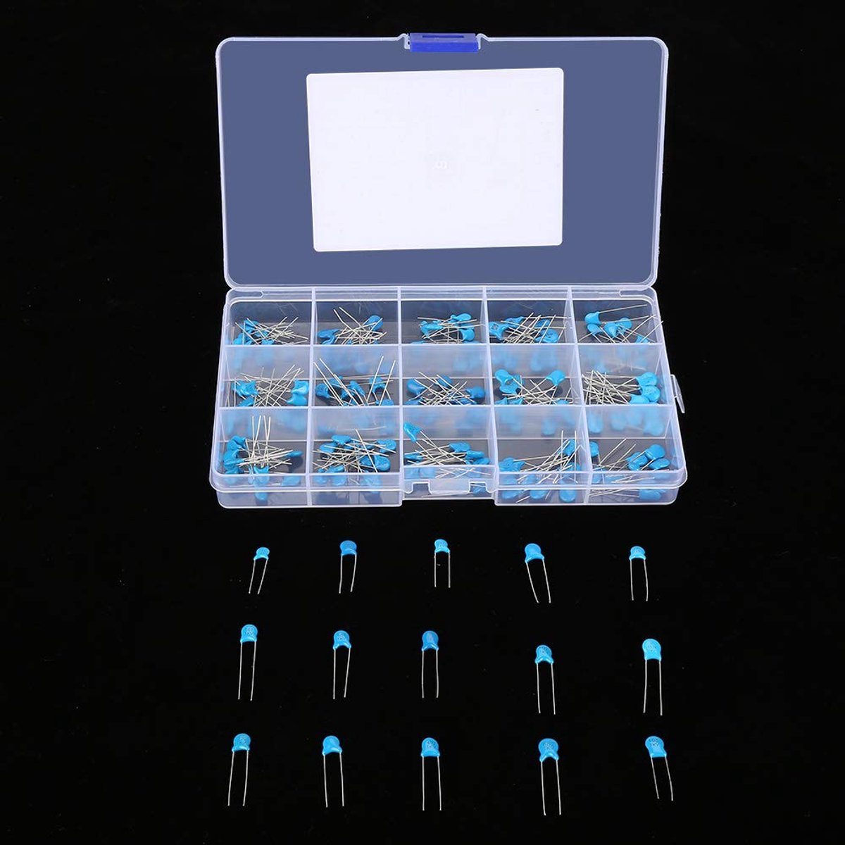 Keramische Condensatoren - Hoogspanning Condensatoren - Elektronica Reparatie - Stabiele Capaciteit - 180 stuks - Blauw