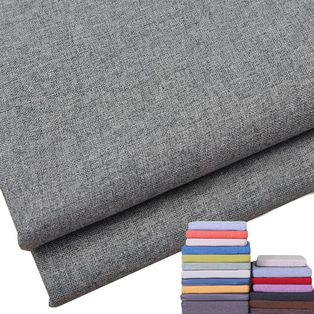Bank Kussenhoes - Zitkussen Vervanging - Buiten Zitten - Anti-slip Onderkant - 180x60x5cm - Donkergrijs