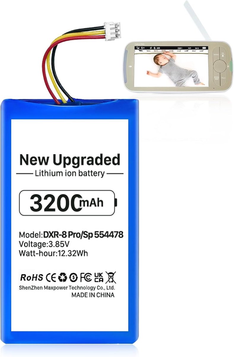 Vervangende batterij 3200mAh - Upgrade model SP 554478 - Hoge capaciteit - Perfect voor DXR-8 Pro - ShopVlot