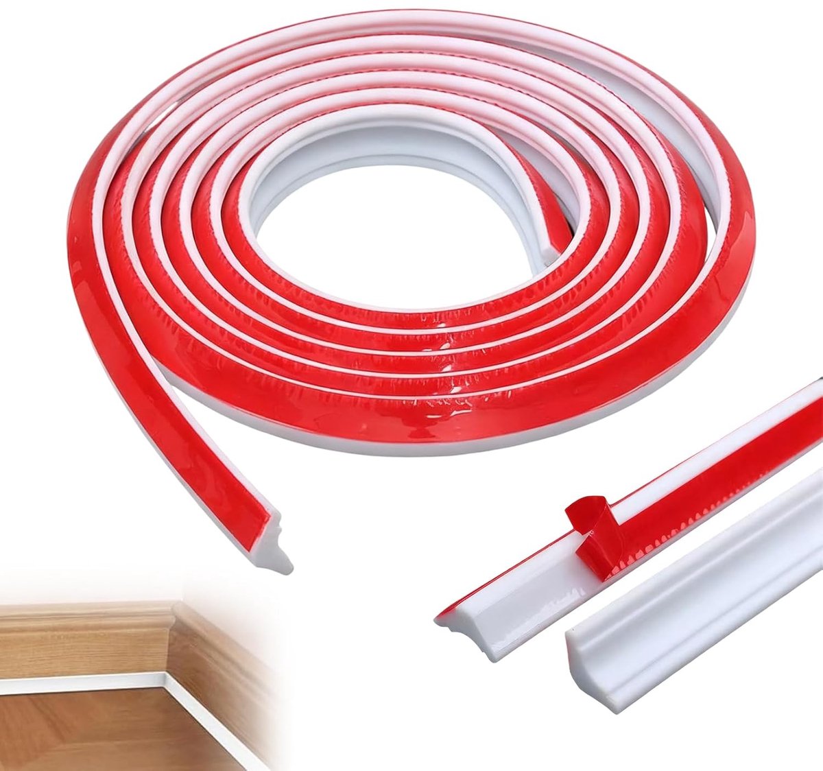 Decoratieve strips voor plafond 6M - TPE driehoek strip - zelfklevend - ideaal voor wandafwerking - ShopVlot