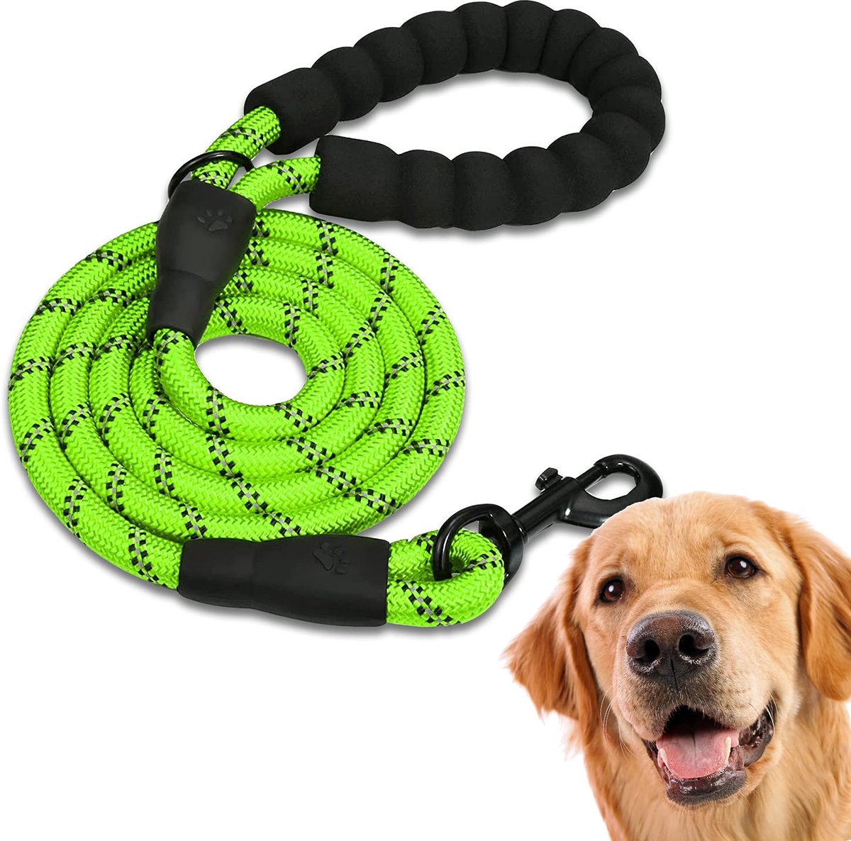 Hondenriem 1.5 m - Gewatteerd handvat - Zacht en comfortabel - Ideaal voor puppy's en honden - ShopVlot