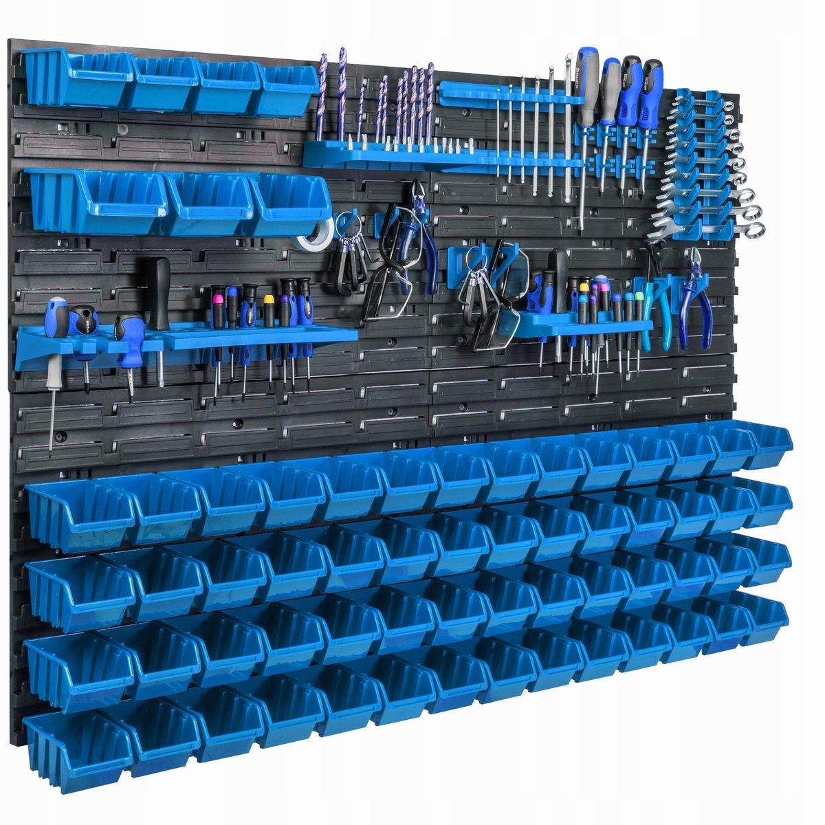 Gereedschapswand 115x78cm met 63 Bakken en Ophangsystemen