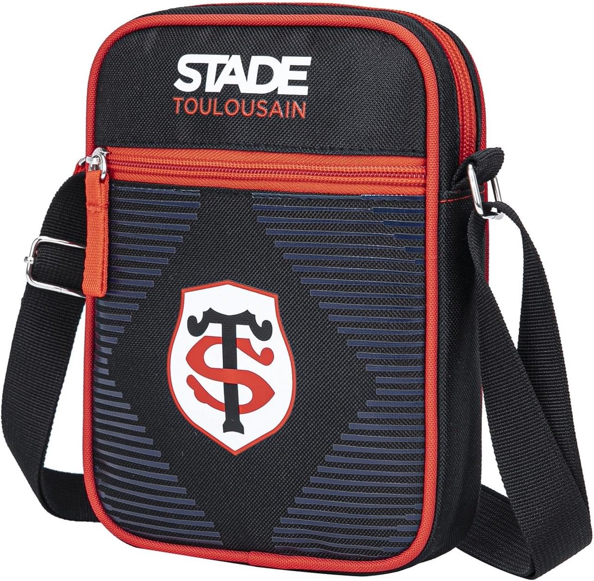 Schoudertas rugby 22 x 17 cm - polyester - verstelbare schouderband - ideaal voor fans - ShopVlot