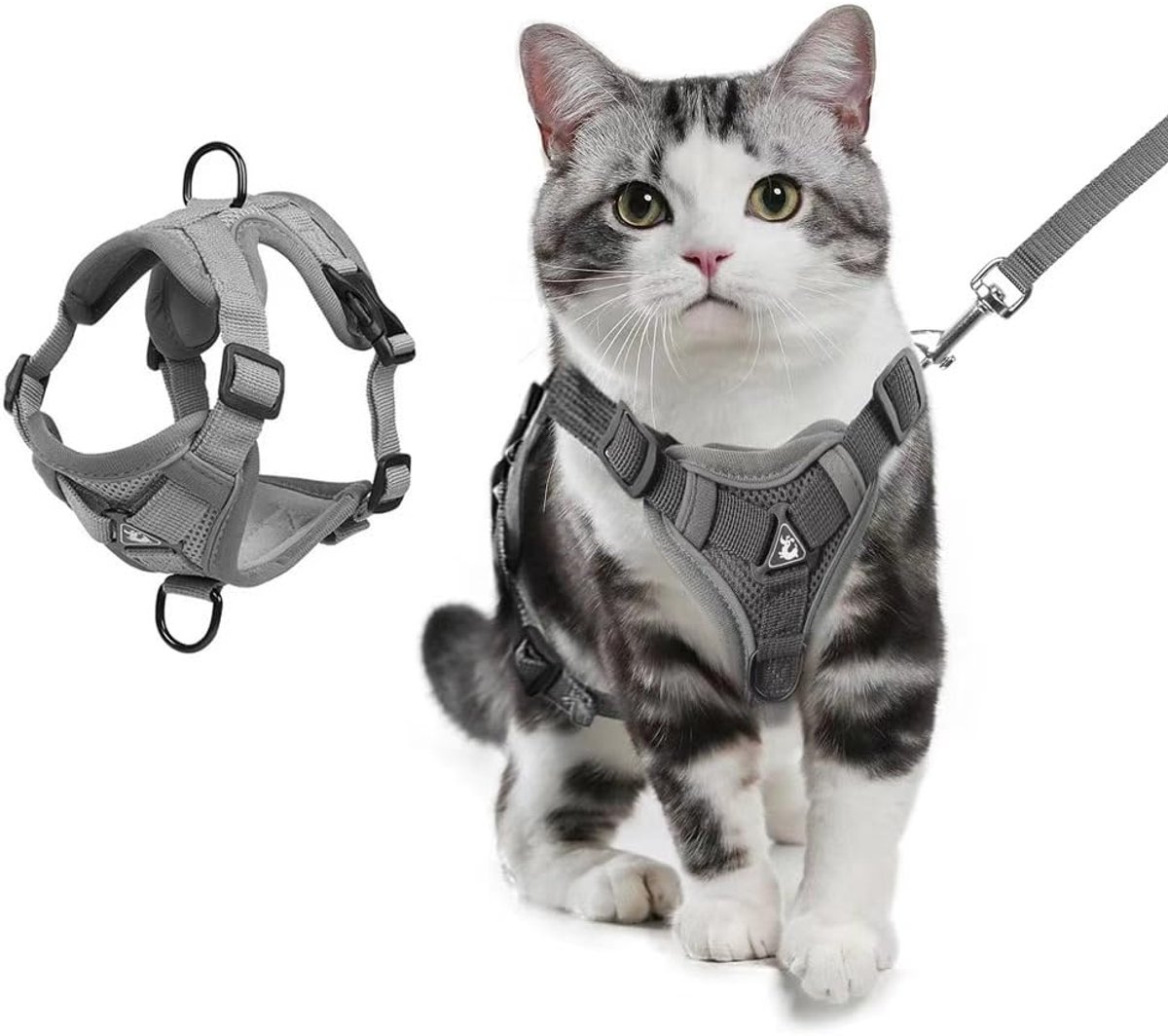Hondentuig Kattenharnas S - Bruin - Anti Trek - Ontsnappingsbestendig - Voor dagelijkse wandelingen - ShopVlot