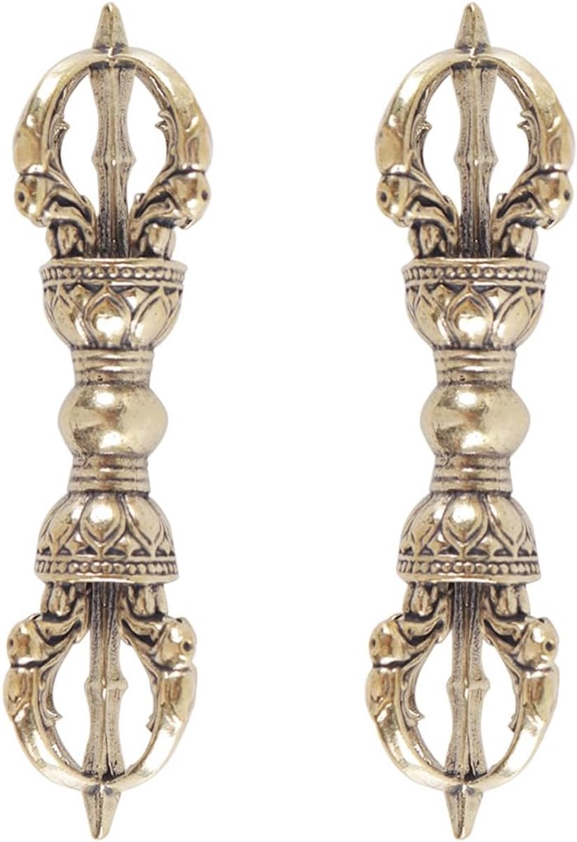 SnelShoppen - Buddhist Supplies - Handgemaakte Brass Vajra Symbool voor Meditatie, Decoratie voor Thuis, Kantoor, Tafel, DIY Sleutelhanger, Auto Versi