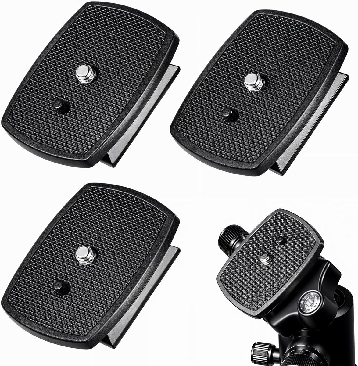 Tripod snelkoppeling 43x43mm - 3 stuks - camera adapter met schroeven - biedt stabiele ondersteuning - SnelShoppen