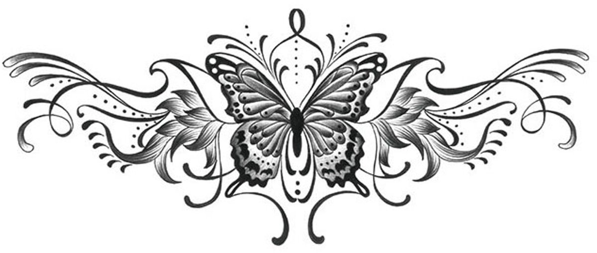 Tijdelijke tattoo vlinder whisper 3 dagen