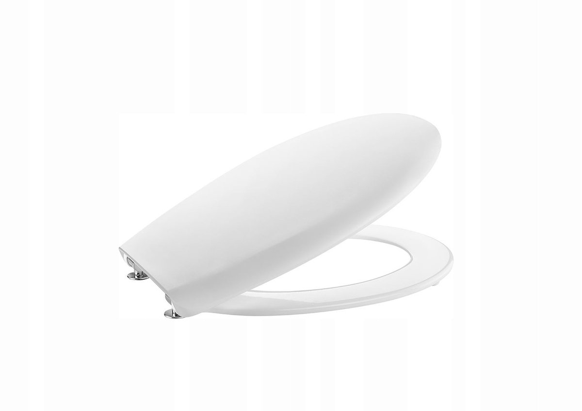 Merkloze Wit WC-Bril met Soft-Close en RVS Scharnieren
