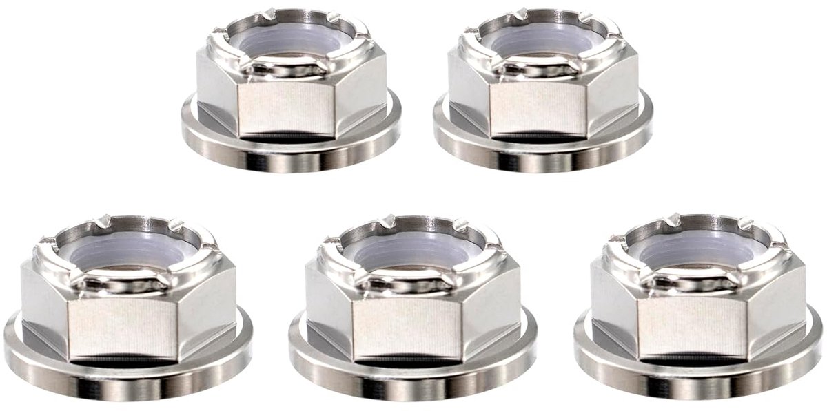 Flensmoer M10x1.5mm - Titanium GR5 - Vingervergrendeling - Duurzaam en lichtgewicht - ShopVlot