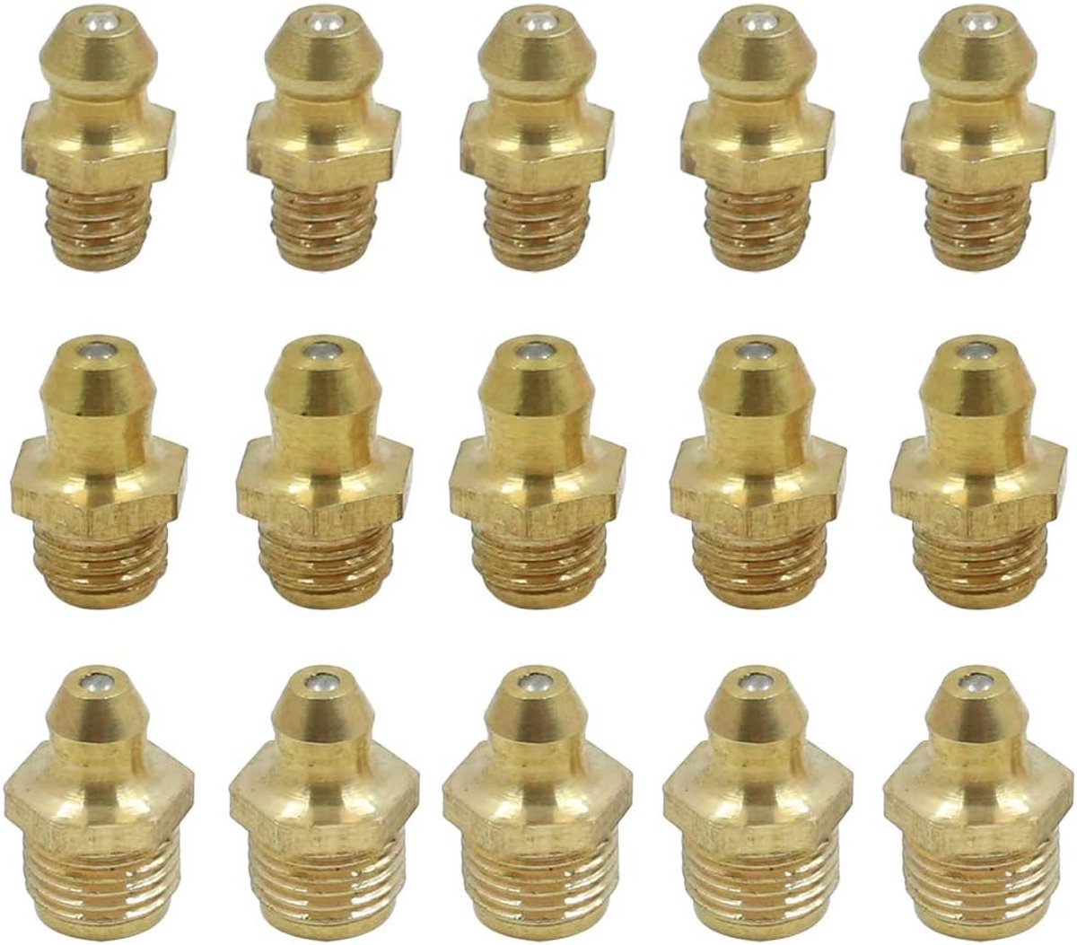 AUTOHAUX Smeerapparaat recht M6 M8 M10 messing schroefdraad kit auto aansluiting 5 set