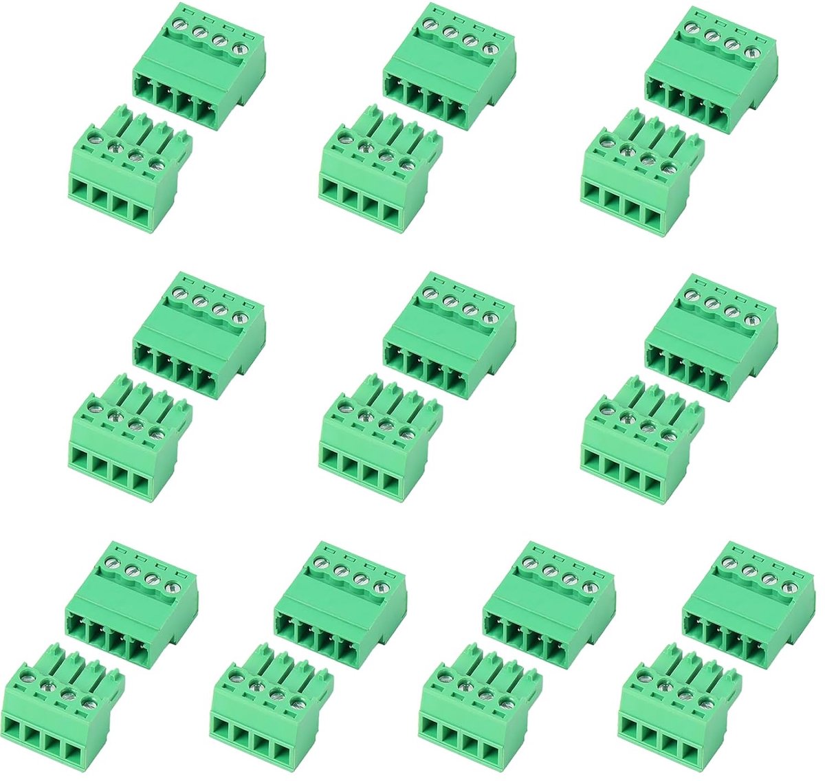klemmen 3,81 mm pitch PCB schroef klemconnector klemblok pluggable voor socket panel mount (4)
