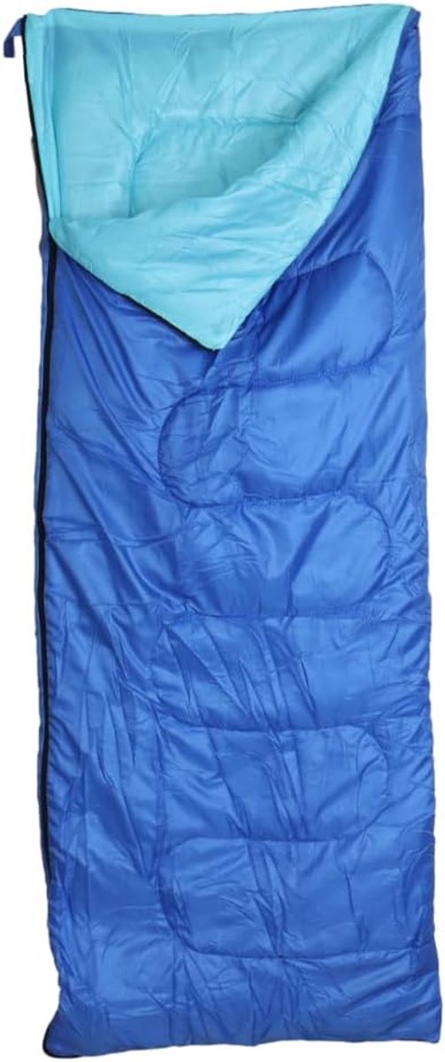 Slaapzak blauw 190 x 72 cm - polyester - comfortabel - ideaal voor camping. - SnelShoppen