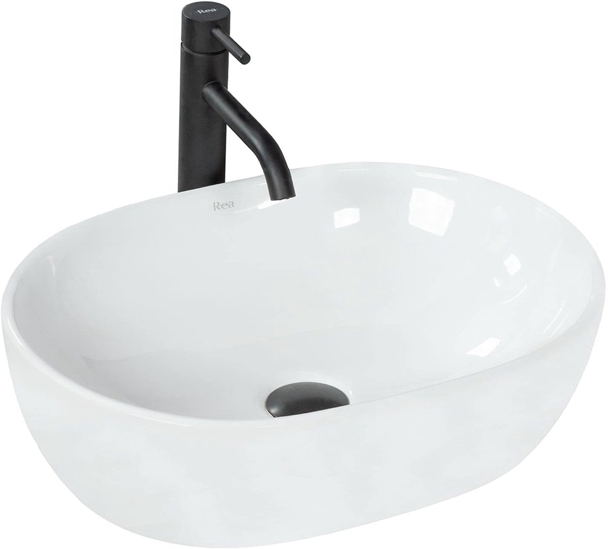 U0416, Wastafel op aanrecht AMELIA, White