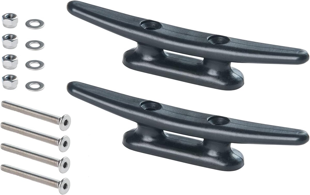 2 nylonlampen in zwart of wit, verschillende maten, incl. V4A-schroeven