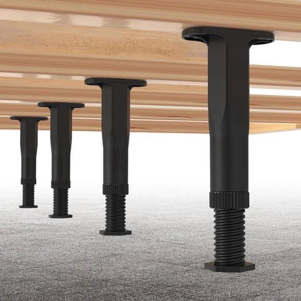 Verstelbare meubelpoot - 19-30 cm - staal - anti-slip - extra stabiliteit - SnelShoppen