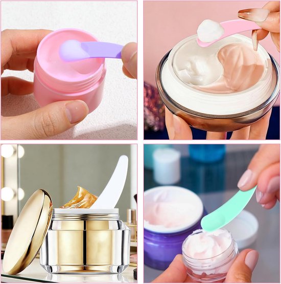 Spatels voor crème, mini-cosmeticaspatel, crèmesspatel, cosmetische spatel, meerkleurige cosmetische spatel, maskerschep voor het verwijderen van de resterende — afbeelding 5