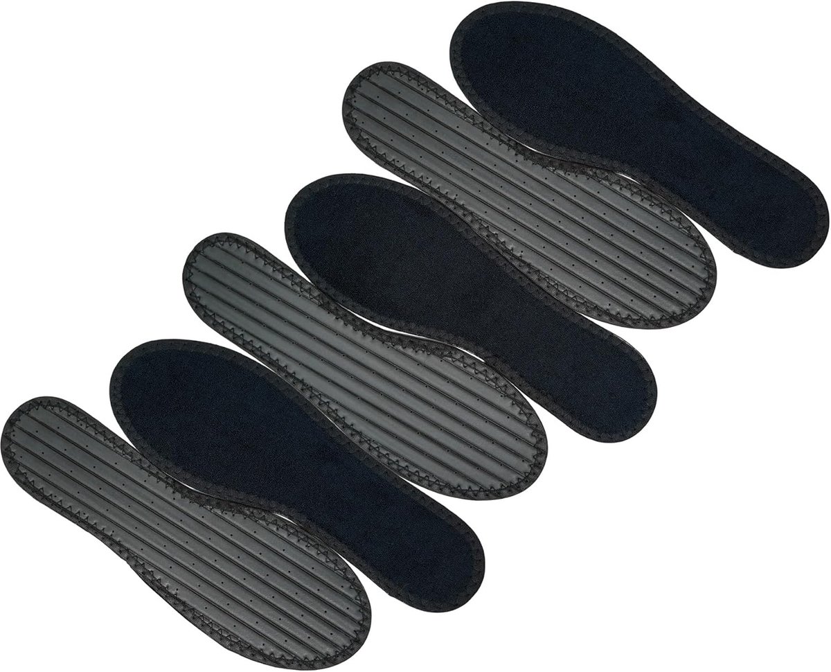 zero-drop badstof inlegzolen, 3 paar, zwart, EU 39 | Dunne katoenen inlegzolen absorberen zweet, zijn wasbaar en herbruikbaar voor sneakers, laarzen en blotevoetschoenen.