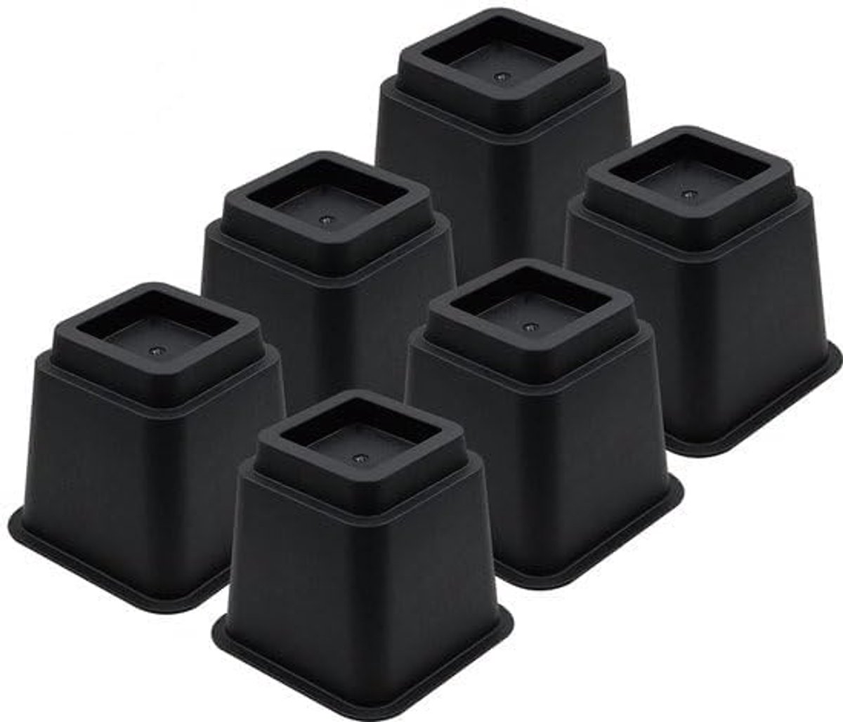 Meubelverhogers set - Verhoogt 13 cm - Zwart - Ideaal voor zware meubels - SnelShoppen