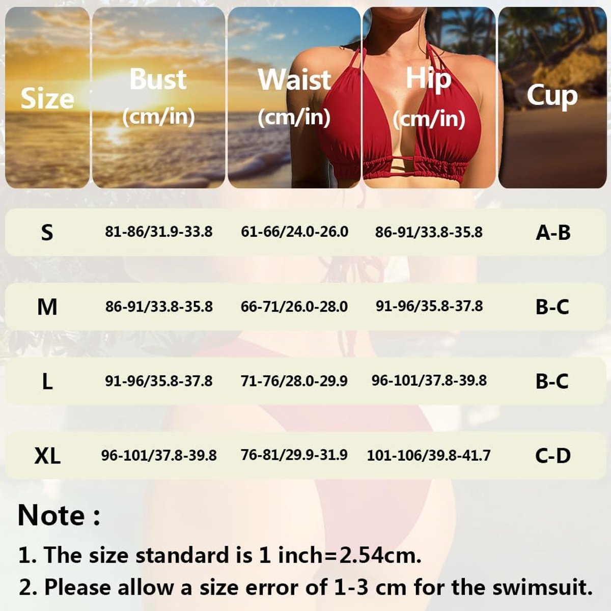 Badpak voor dames, push-up, gevoerde beha, bikini, tweedelige bikini, push-up, tweedelige badmode, damesbadpak, hoge taille, beachwear, zomerbikini