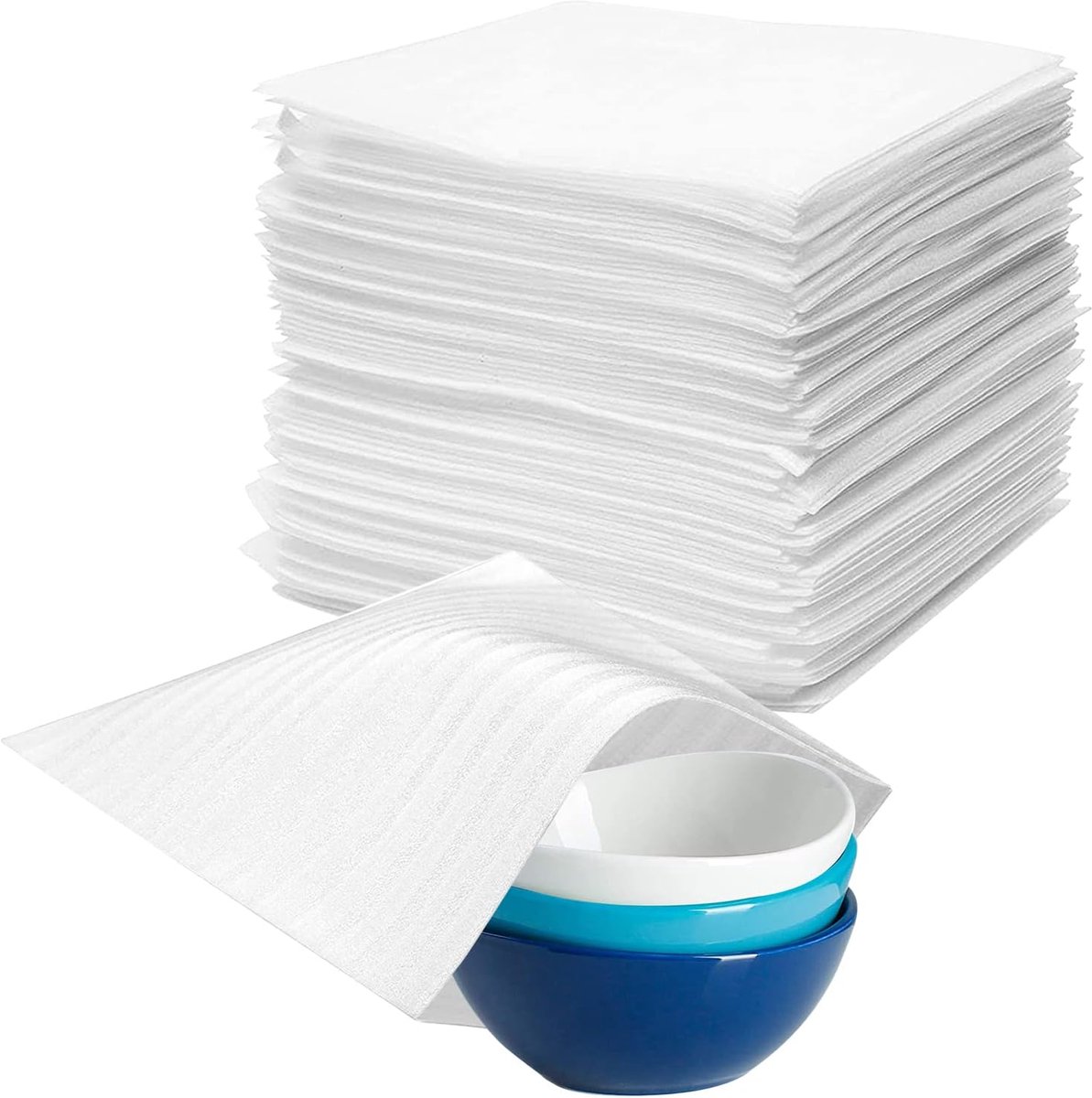 Luchtkussenfolie verhuizing 50 stuks schuimfolie voor verhuisdozen dozen servies glazen wijnflessen verzending (30 x 30 cm)