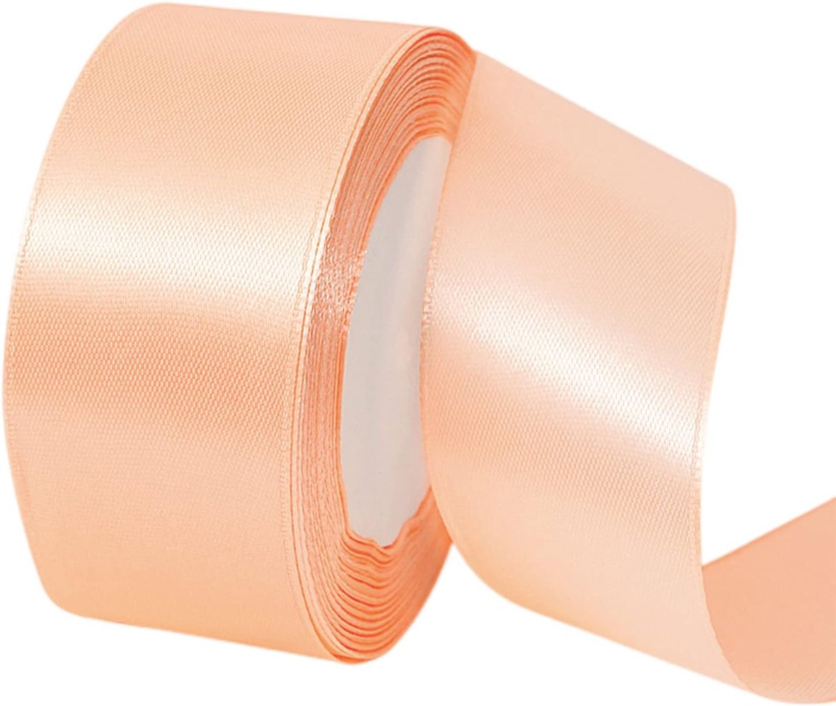 Lint Champagne Roze 40mm,22 Meters Satijnen Linten, Decoratie Zijden Linten, Cadeaulint, Autolint,Stoffen Linten van Zijde en Satijn, voor Bruiloft, Feest, Verjaardag,Valentijn Party