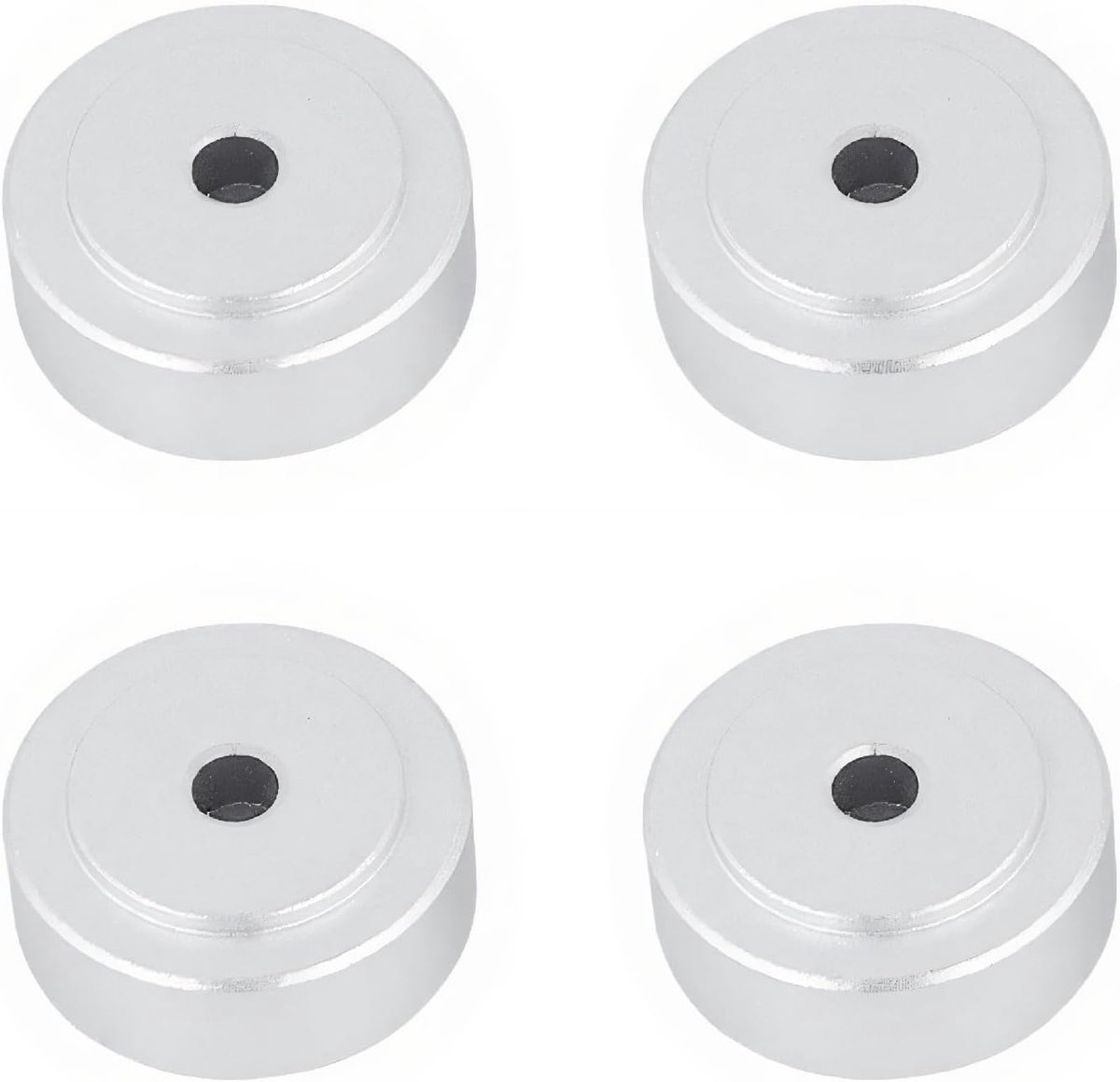 4 stuks trays, 4 stuks aluminium voetjes, 20 x 8 mm versterkers, steundempers, universele isolatiemat (zilver)