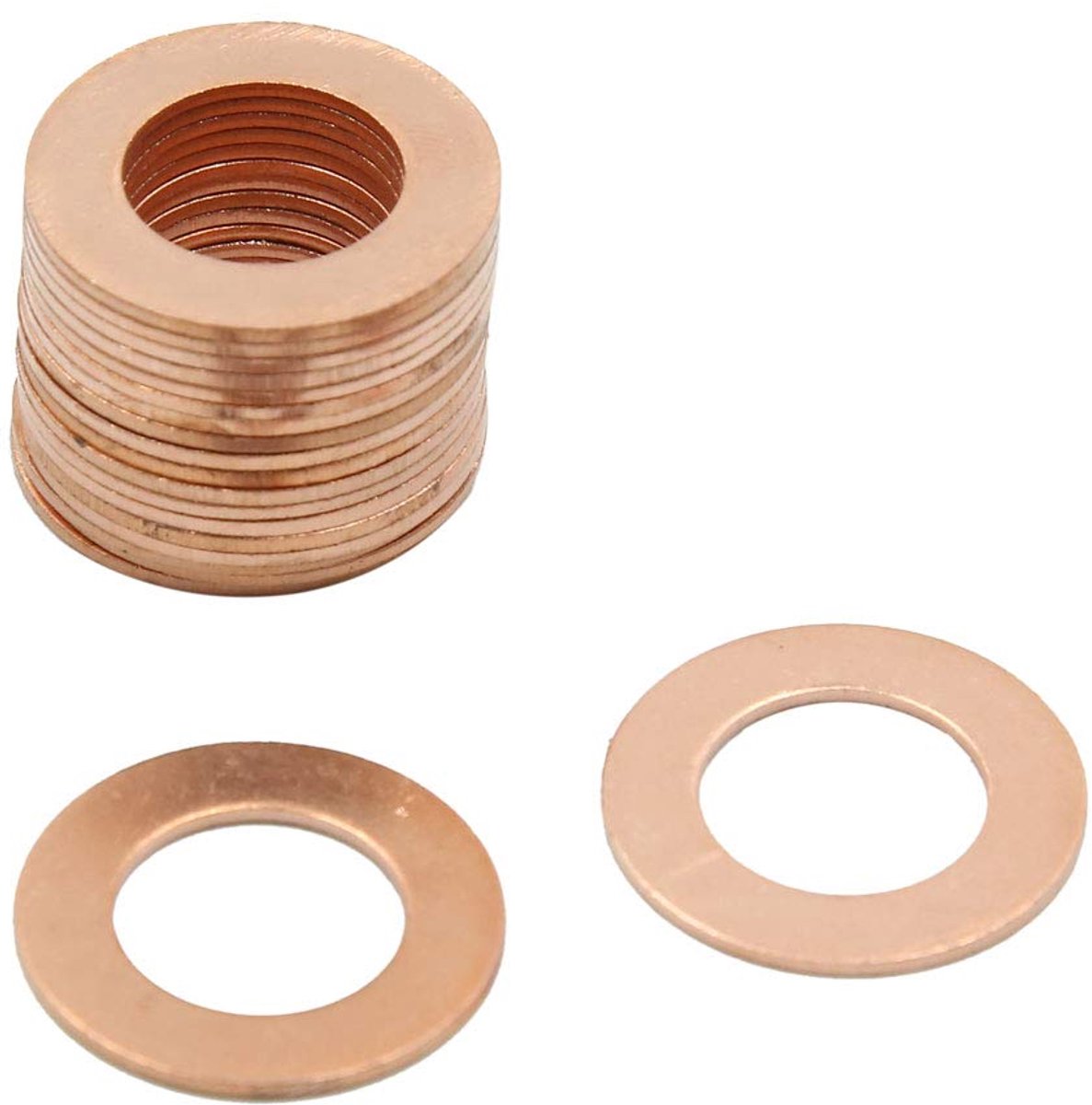 Sourcing map sluitringen 20 stuks. 13 mm binnendur crush platte auto plaat koper