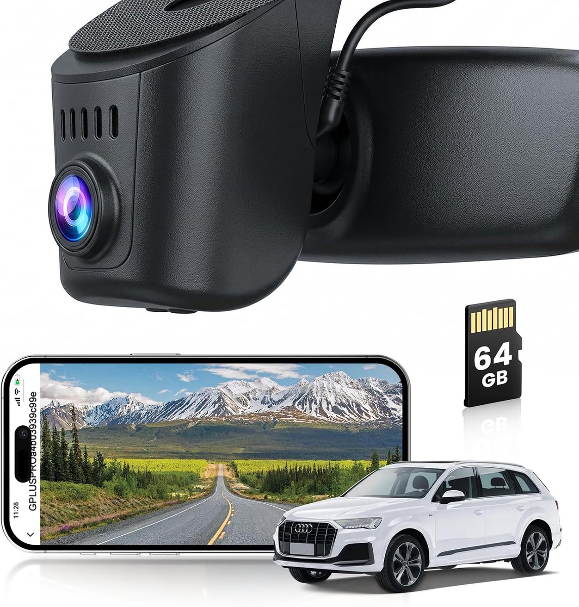 autodashcam 4K Ultra HD - geschikt voor Audi A4 A6 2019-2026 - G-sensor en wifi - 24 uur opname - ShopVlot