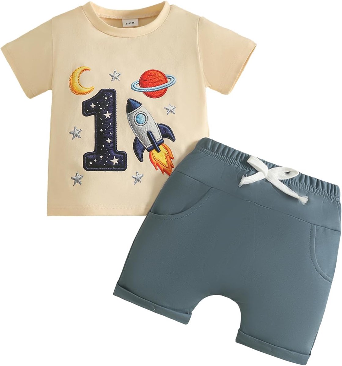 Baby verjaardag kleding lange mouw - berenprint top - verjaardagspak voor jongens - perfect voor eerste verjaardag - ShopVlot