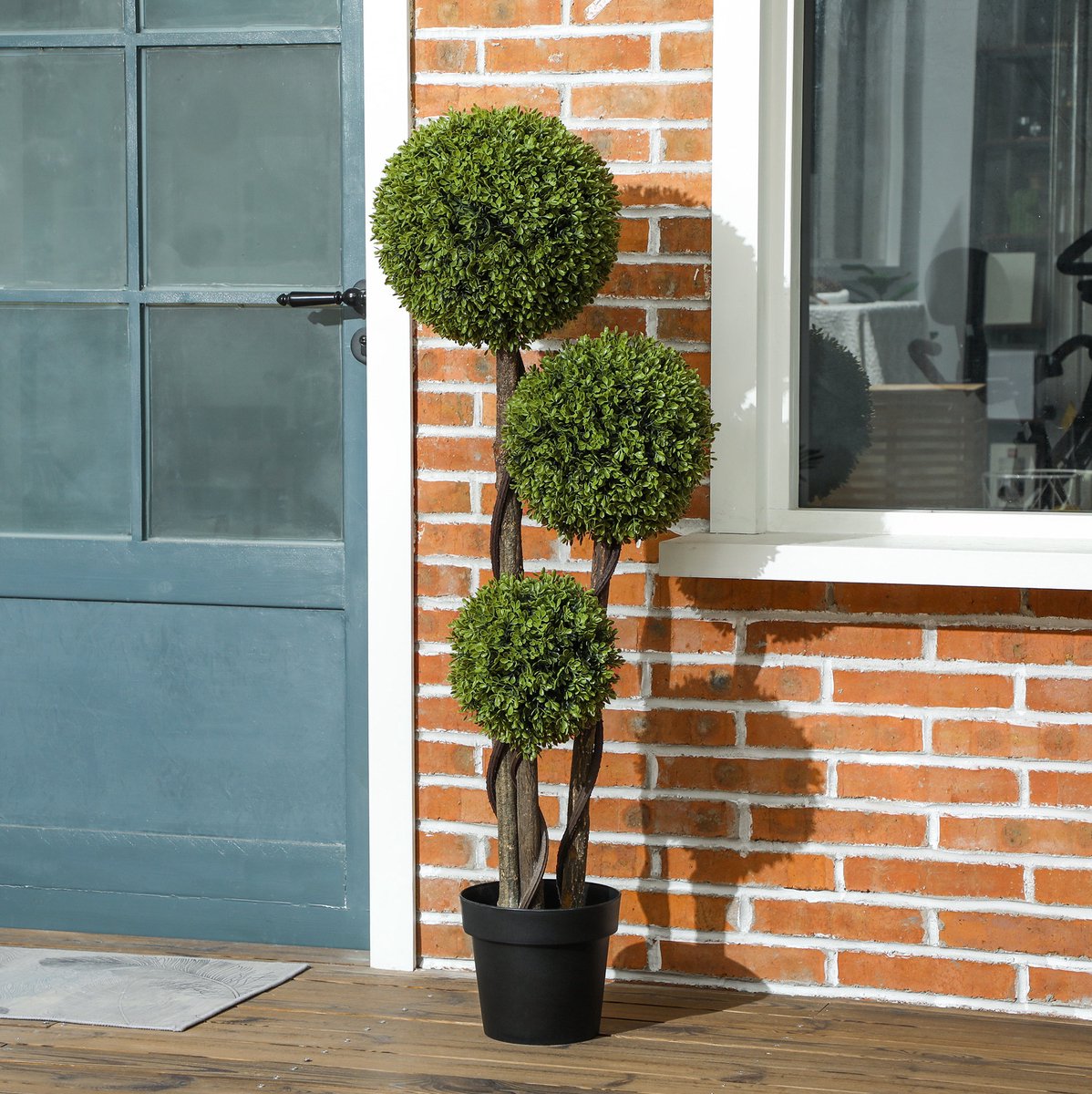 FloraGrace Kunstplant Buxus 115 Cm In Pot Van Kunststof Groen Voor Woning Hal Kantoor En Tuin Met Natuurlijke Uitstraling