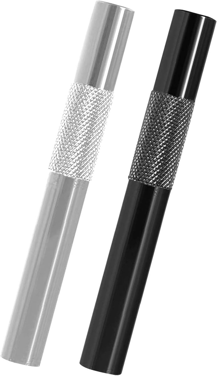 Pull Tubes Set van 2 - 7 cm Metaal - Herbruikbare Rietjes - Perfect voor Buitenactiviteit - ShopVlot