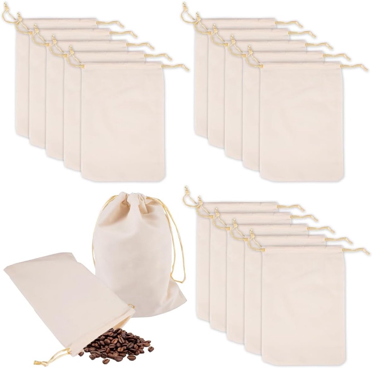 Kleine stoffen zakjes 15 stuks - 20cm×15cm - velvet materiaal - voor sieraden bescherming - ShopVlot