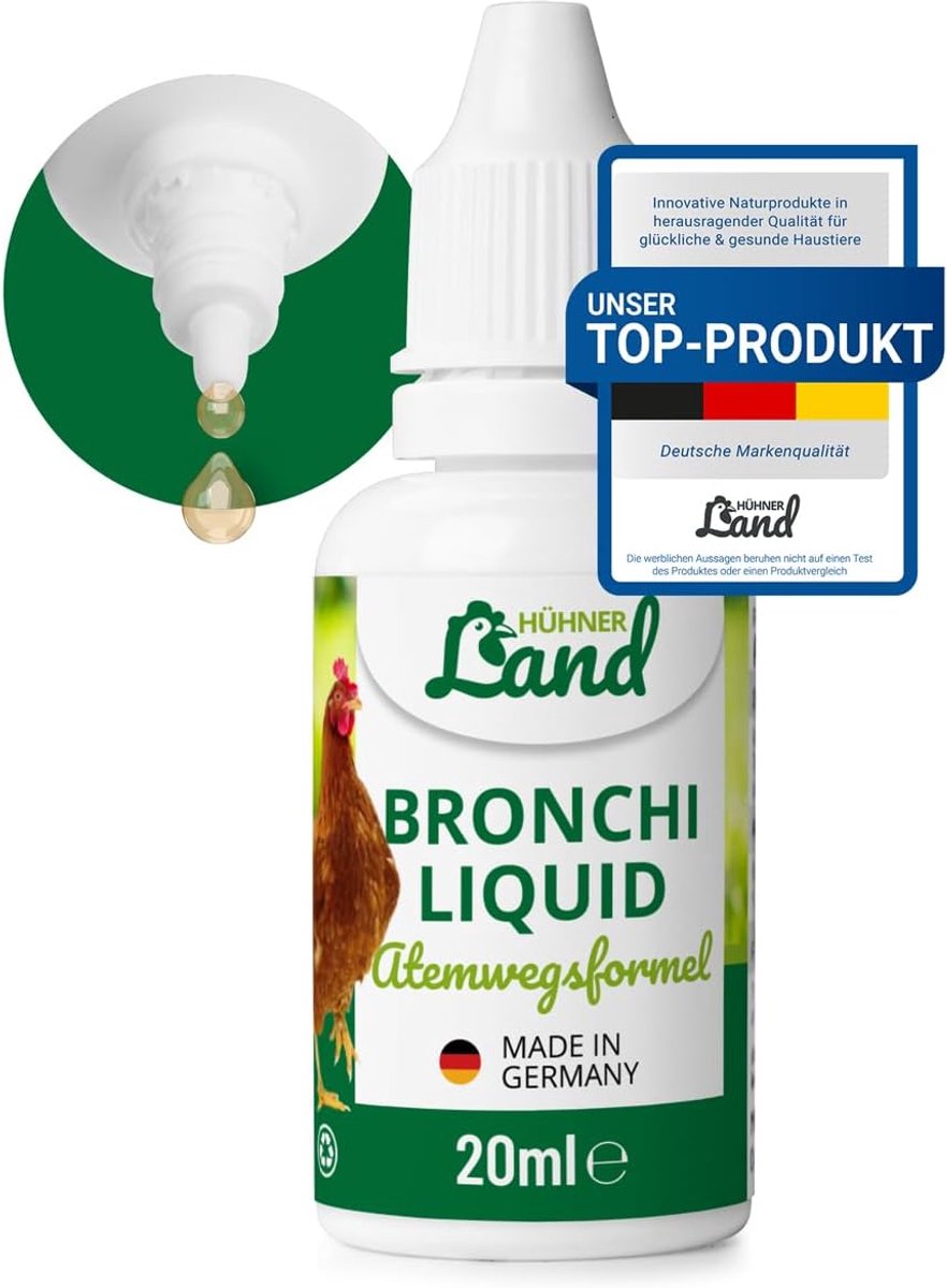 Bronchi vloeistof 20 ml - Ondersteuning ademhalingswegen - Natuurlijke verbetering voor kippen - ShopVlot