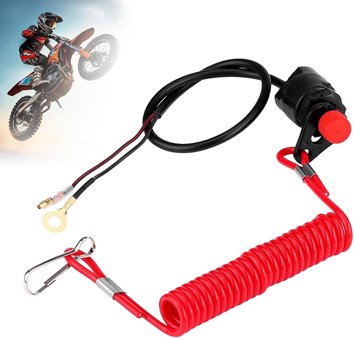 Noodstop Schakelaar - Snelle Stop Kill Switch - Universele Outboard Motor - Waterdicht en Robuust - ShopVlot