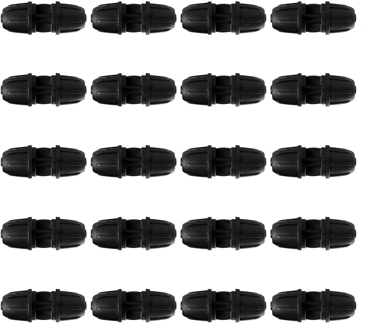 20 Stuks 4/7 mm Druppelirrigatiefittingen, Druppelbuizen met Prikkeldraadconnectoren, Irrigatieconnector, Druppelbuisweerhaakconnector, voor Tuin, Gazon