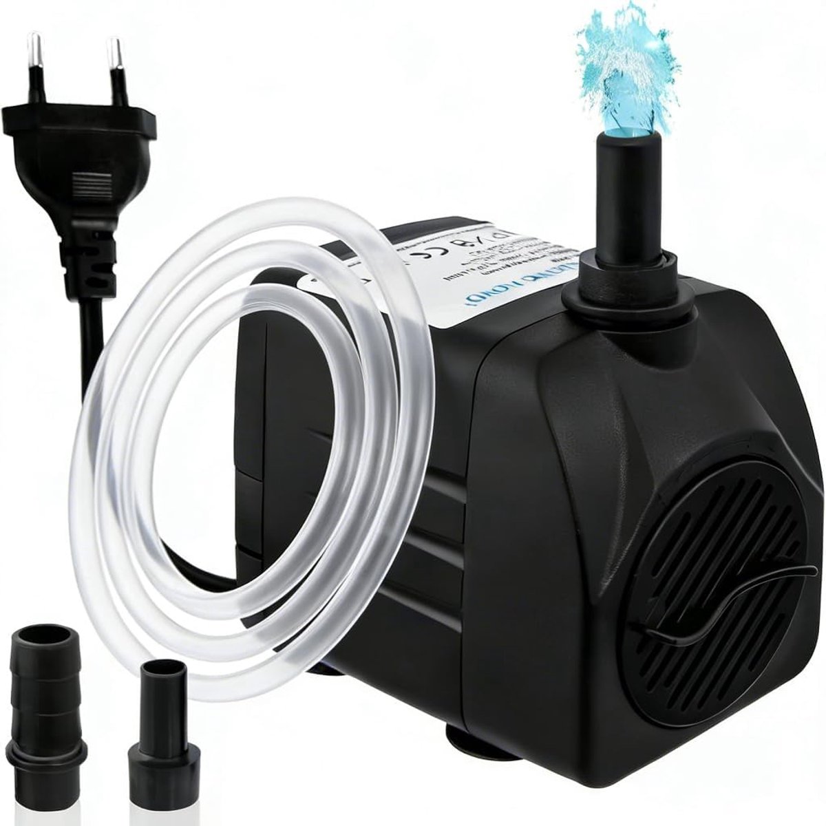 Waterpomp, dompelpomp, ultrastille vijverpomp, aquariumpomp voor vijver, fontein, aquarium, tuin, aquariumpomp, fontein voor buiten, voor fonteinen, hydrocultuursystemen (16 W)