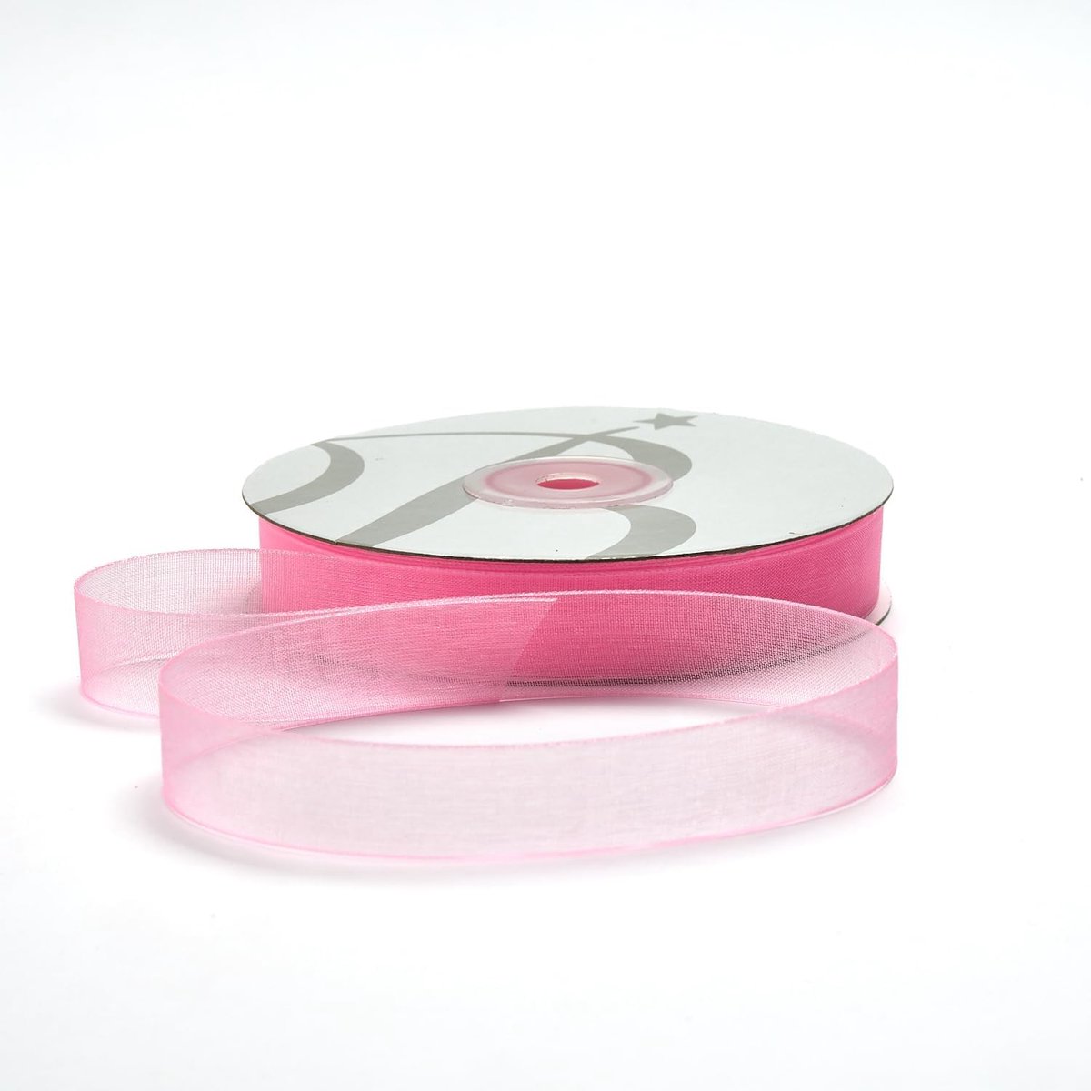 Organza lint 16 mm x 50 m, transparant, voor gastgeschenken, feesten, om te knutselen, bruiloft, verjaardag, handwerk, Kerstmis, decoratie (oudroze)