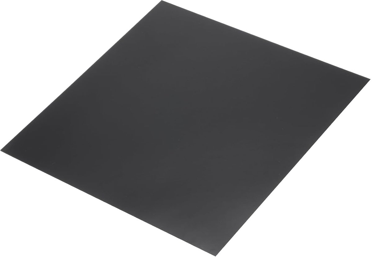 Zwarte ABS-kunststofplaat 20,3 x 20,3 x 2,5 cm voor bouwmodellen, kunsthandwerk, panelen, 1 stuk