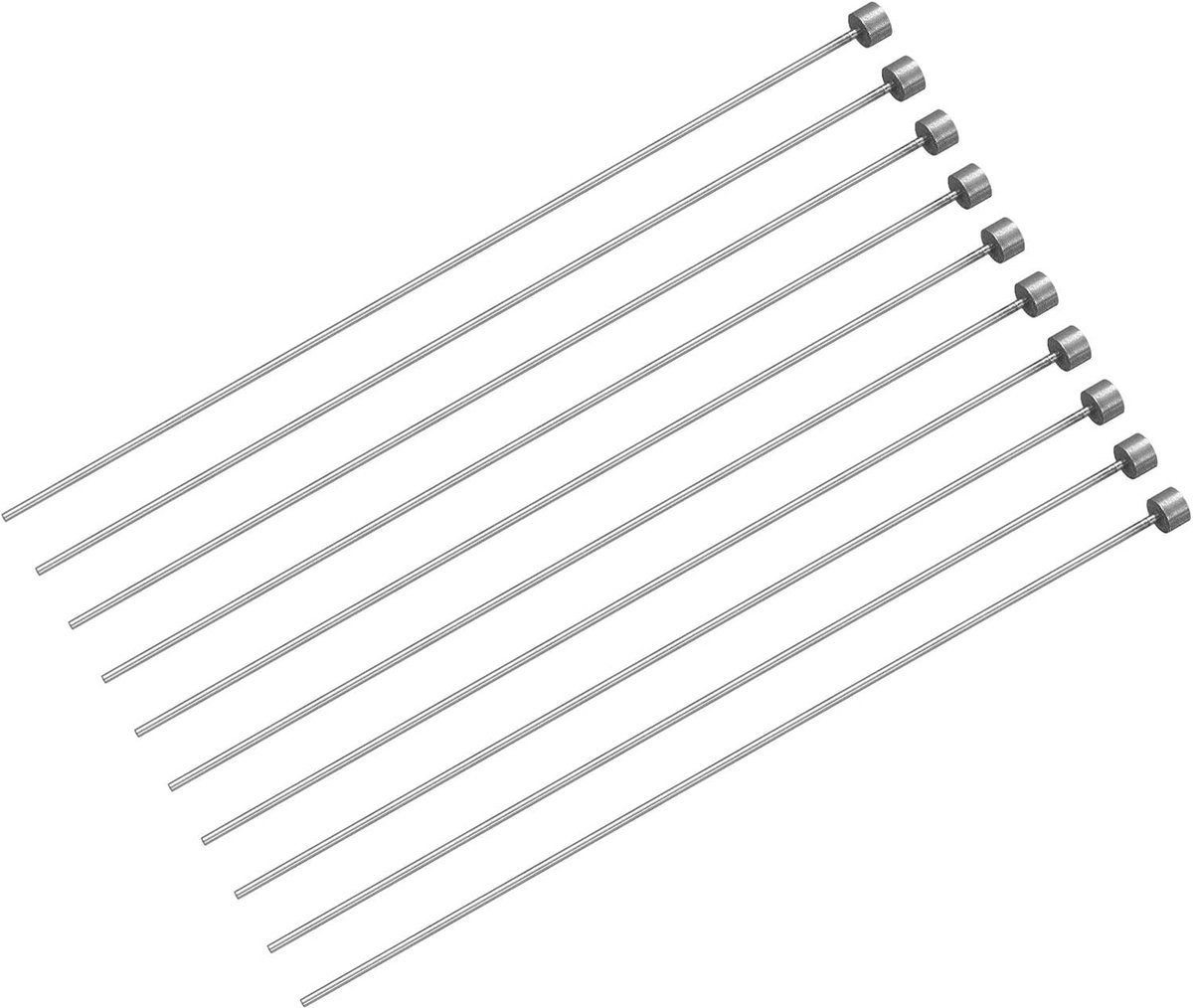 Rechte ejectoren, diameter 2 mm (0,08 inch) 65 Mn perforatie ronde punt van staal lengte 150 mm (5,91 inch) voor mechanisch onderhoud 20 stuks