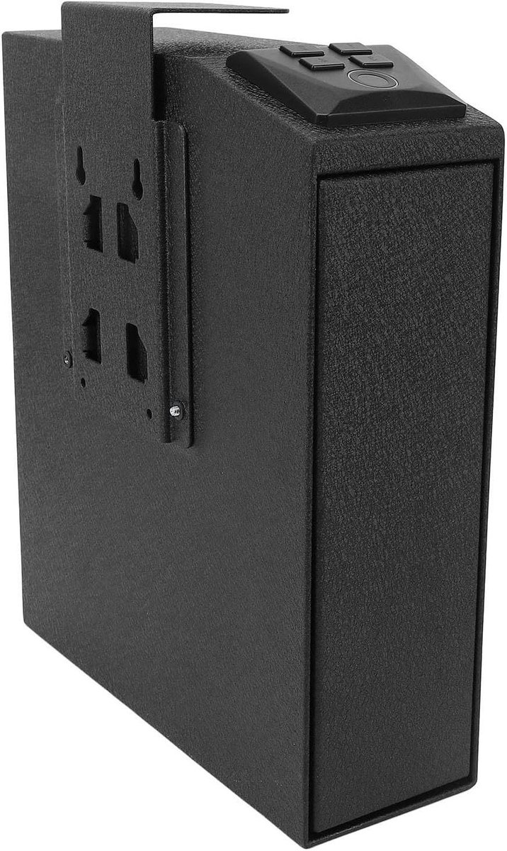 Biometrische Kluis - Sneltoegangskluis Nachtkastje - Veilige Opslag - Automatische Uitklapfunctie - 40D x 31B x 12H cm - Zwart