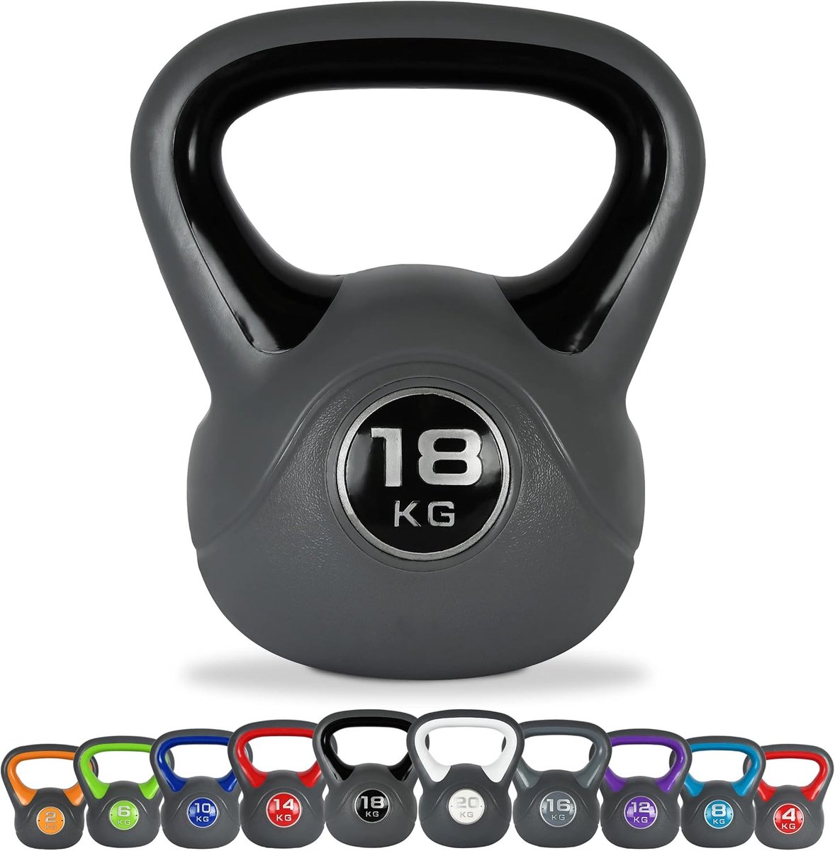 Kettlebell 2-20 kg - studio kwaliteit - inclusief oefenposter - perfect voor thuis training - ShopVlot