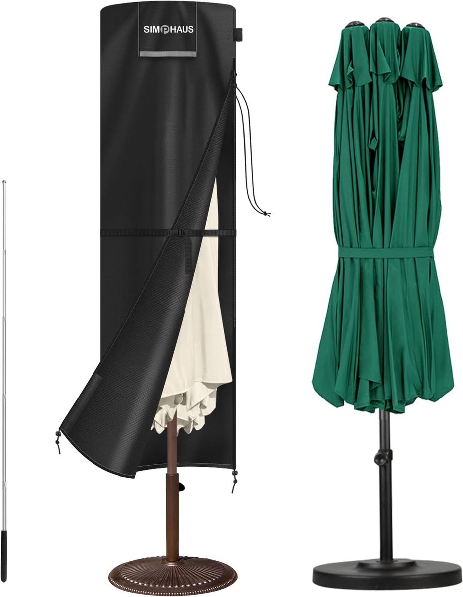 Parasol Cover 230 x 67/67 cm - Waterdicht 420D Oxford Stof - Inclusief Telescopische Stok - Eenvoudig te Gebruiken - ShopVlot