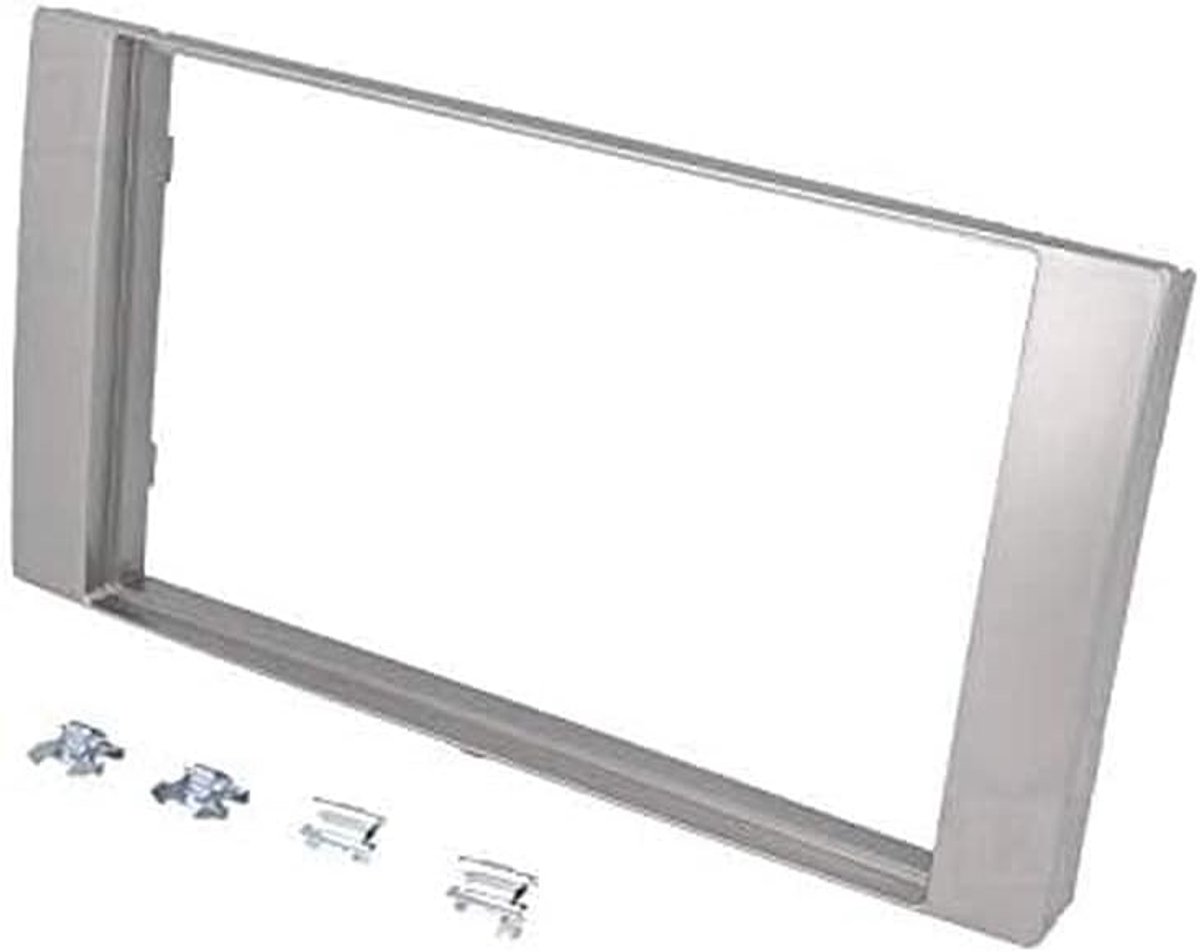 2 DIN radio paneel frame - grijs - geschikt voor Ford Galaxy, Fiesta, Focus, C-MAX - eenvoudig installeren - ShopVlot