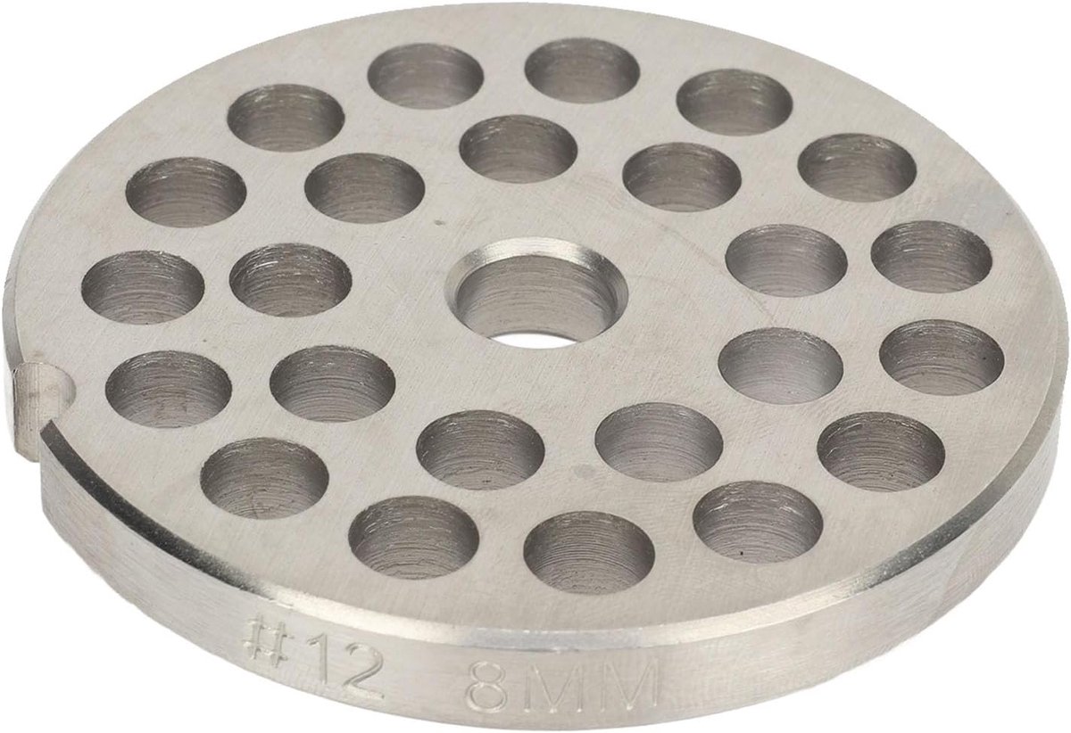 8 Mm Roestvrijstalen Vleesmolenschijf met een Binnendiameter van 10 Mm, Ronde Gatenplaat voor Verschillende Vleesmolens