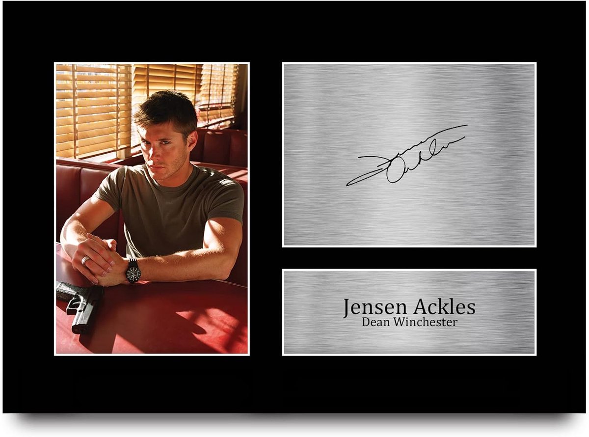 Trading A4 Jensen Ackles Supernatural Geschenken Afgedrukt Gesigneerde Handtekening Foto Voor Televisieprogramma Fans